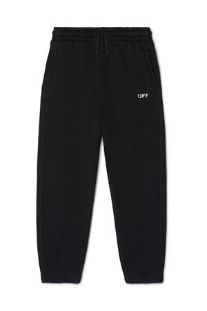 black cotton trousers OFF WHITE KIDS | OBCH001C99FLE0031001